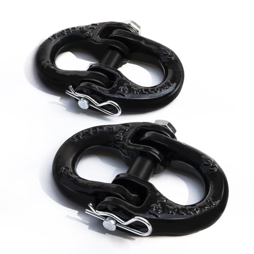 gemigard 1/2" Hammerlock Coupling Link Safety Chain Connector Link Tow Safety Chian Hitch,Balck