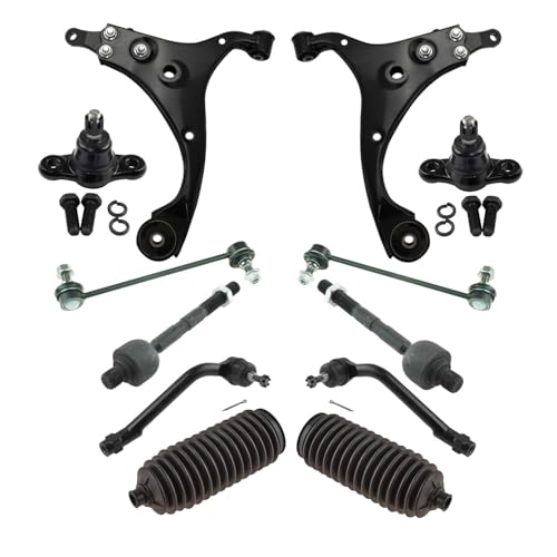 SC306 - Right Front Lower Control Arm - 2023 Kia Forte 6 TRQ Front Steering and Suspension Kit Tie Rods Control Arms Ball Joints Sway Bar Links Compatible with 2010-2013 Kia Forte Forte Koup with Electronic Power Steering