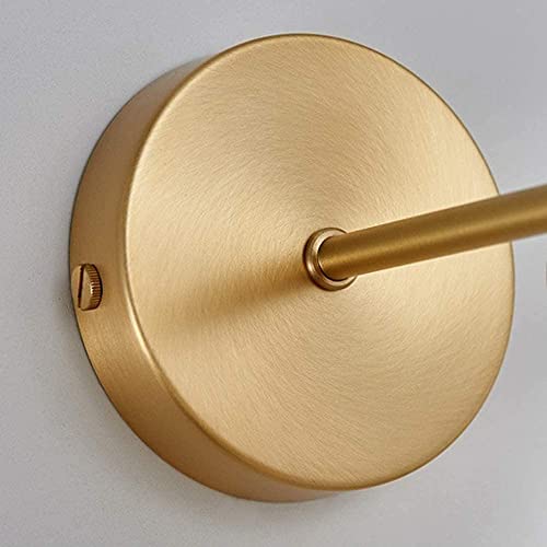 Iluminación de pared para dormitorio minimalista con pantalla dorada y rosca E26 de WQHPLMD 7