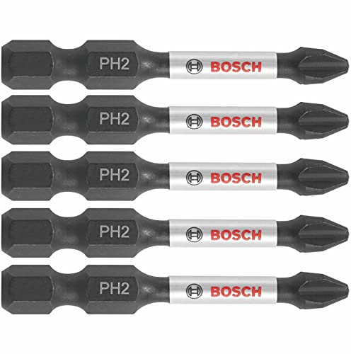Image of BOSCH ITPH2205 5-Pack 2 In. Phillips #2 Impact Tough Screwdriving Power Bits