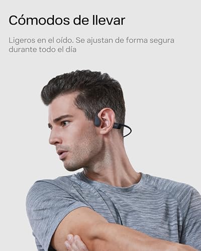 SHOKZ OpenRun Mini Auriculares Conducción Ósea Bluetooth 5.1, IP67, Negro 4