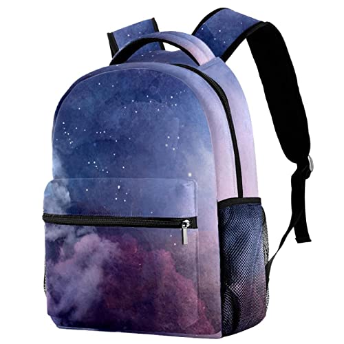 Sac à dos de voyage galaxie avec porte-bouteille grand format fille et garçon