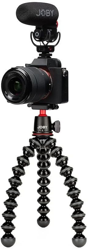 JOBY Real Time Vlogger Kit, GorillaPod Camera Vlogging (3K Flexible Tripod, On-Camera Wavo Plus Microphone, TRR Cables), Vlog-Kit, Youtuber and Experienced Content Creator System
