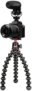 JOBY Real Time Vlogger Kit, GorillaPod Camera Vlogging 3K Flexible Tripod, On-Camera Wavo Plus Microphone, TRR Cables, Vlog-Kit, Youtuber and Experienced Content Creator System