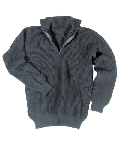 Veste mixte Mil-Tec pull troyer noir pour randonnée et outdoor