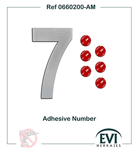 Numéro 7 de maison extérieur en acier inoxydable 20 cm pour portail - 7
