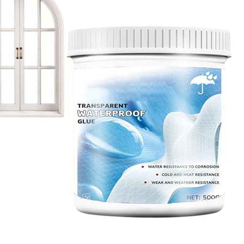 Agente de revestimiento impermeable transparente - Impermeable transparente | Masa impermeable impermeable de revestimiento | 300 ml de medio anti-perdedor | Gale resistente a los rayos UV | Trans