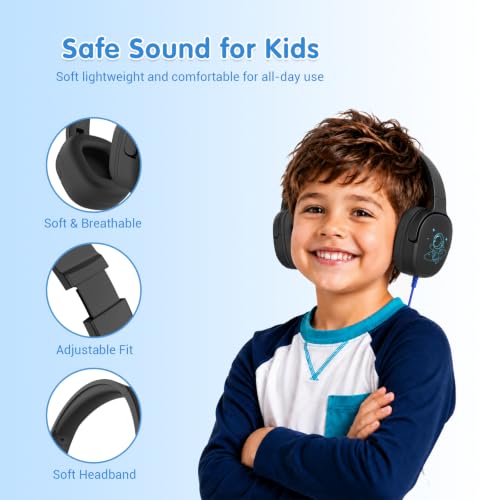 Image of ACESAK 4PCS Boys Backpack with Wired Headphones, Lunch Bag & Pencil Case