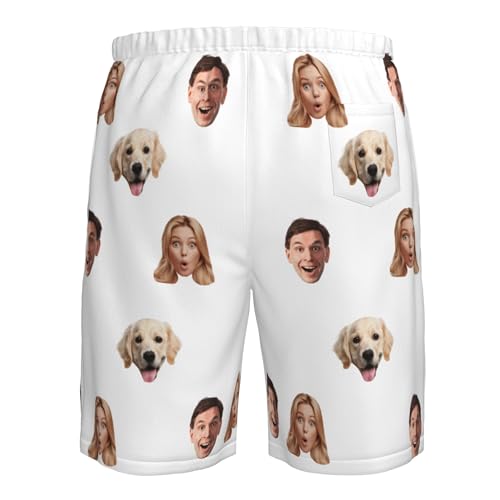 Personalized Face Mens Swim Trunks - Custom Funny Swim Shorts with Faces - Wife Girlfriend Photos Beach Board Short3