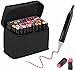 Produktbild BALLSHOP 80 Farbige Marker Stifte Set Twin Tip Alcohol Sketch Oily Pen Marker Graffiti Pen Painting Markers für Anfänger Studenten Manga Kunstler Skizzieren Zeichnen Ausmalen (Schwarz)
