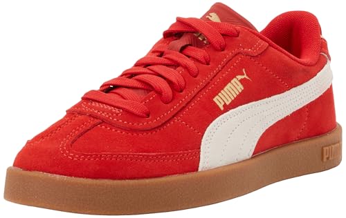 Puma Unisex Puma Club II Era, Wildleder-Sneaker, Für alle Zeiten, Rot, Gold, Weiß, Puma, 40 EU