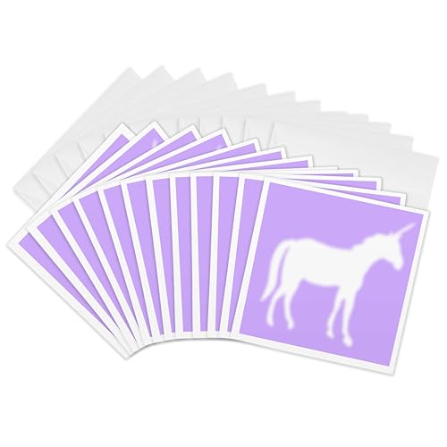 Créatures mythiques cartes de vœux design licorne haut de gamme violet