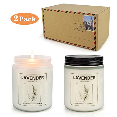 CREASHINE Candles Gifts for Women, Natural Luxury Soy Wax Lavender Jar