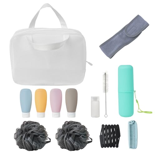 ONSEAMIRO All-in-One Travel Shower Kit - Durable, Lightweight with Bottles & Accessories