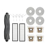 VEWHVBYDK Main Side Brush Hepa Filter Dust Bag Rag Mop Stand Dust Box,Compatible with Xiaomi X10+ X10 Plus B101GL Robot Vacuum Spare Parts Accessories(15PCS)