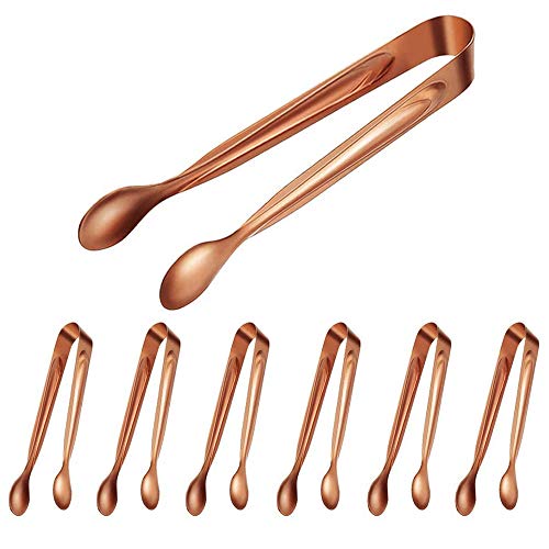 Juego de pinzas para azúcar de acero inoxidable, 8 unidades, alicates, pinzas para cubitos de hielo, para dulces, caramelos, ensaladas, espaguetis, pinzas para servir en bodas, fiestas Cover