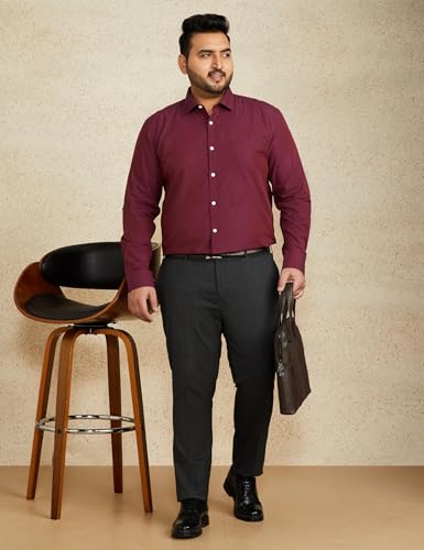 Image of Amazon Brand - Symbol Men's Cotton Formal Shirt | Plain | Full Sleeve - Regular Fit (Available in Plus Sizes)