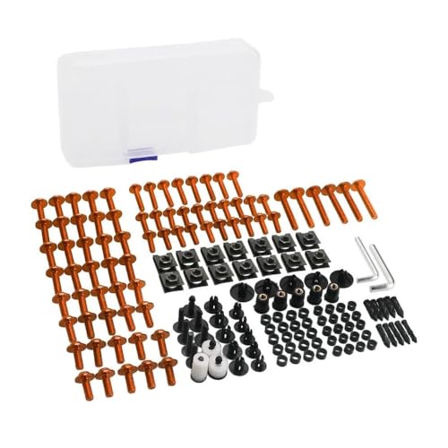 Vis et écrous de carénage MT09 et MT07 kit de visserie moto en alu orange haute résistance