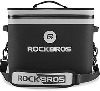 ROCK BROS Soft Cooler 30 Can Insulated Leak Proof Soft Pack Coolers Waterproof Soft Sided Cooler Bag for Camping, Fishing, Road Beach Trip, Golf, Picnics Black
