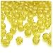 The Crafts Outlet 200-Piece Faceted Plastic Transparent Round Beads, 8mm, Acid Yellow