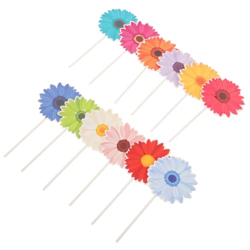 Adornos para magdalenas de crisantemo ligeros decoraciones para tartas de fiesta y baby shower