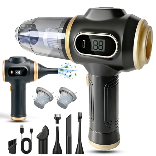 HUIPLUS Handstaubsauger, Handstaubsauger Akku, 22000 Pa Stark Autostaubsauger, Heim Staubsauger Mit Brushless Motor, Mini Staubsauger, FüR BüRo Genutzt, Haus, KüChe, Tierhaare, Camping Reinigungen