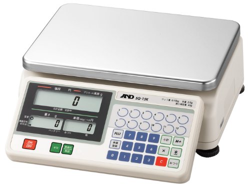 A&D 検定付き店舗用料金はかり SQ-15K