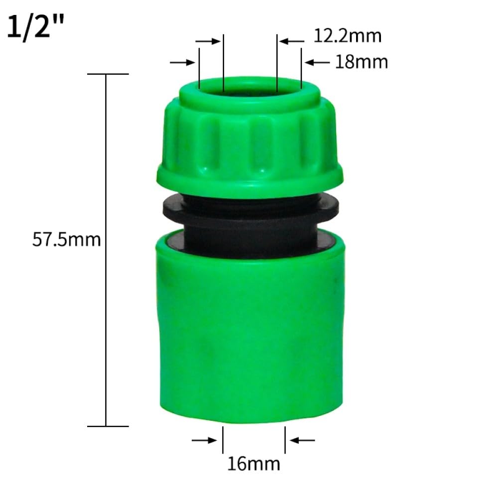 Conector en Y para manguera de jardín 1/2" 3/4" Kit de unión rápida de adaptador de grifo de 2 vías de rosca hembra con accesorios de divisor de agua de válvula de encendido/apagado, conector rá