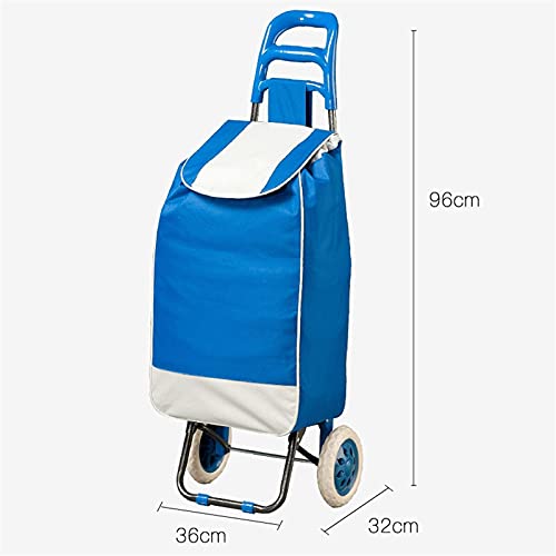 Einkaufswagen, zusammenklappbar, Einkaufswagen, Lebensmittelwagen, mit Rädern, robuster Einkaufstrolley für… – Bild 3