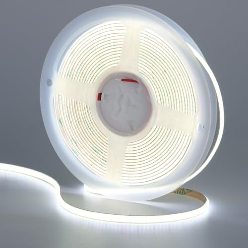Tira LED COB 12V 5mm Luz Blanca Fría 6000K 5m 2000LEDs miniatura 1