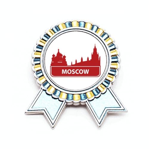 Broche de Moscou rouge en métal taille M pour sublimer vos vestes