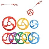 GALPADA Juguete de Aro Rodante Grande de Rojo para Desarrollo Cognitivo y Habilidad Manual Juguete Educativo Divertido para al Aire