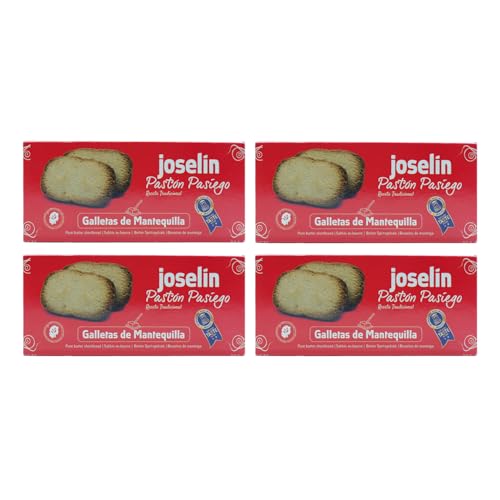 Joselín Pastón Pasiego de Mantequilla, Receta Tradicional de pastas pasiegas, 200 gr (Pack de 4)