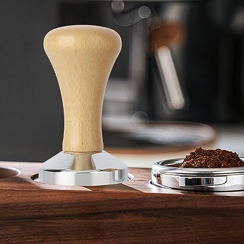 Coffee Tamper, Stainless Steel Espresso Coffee Bean Press Base Espresso Tamper 51mm Tool (Wood(51mm)) - Image 7