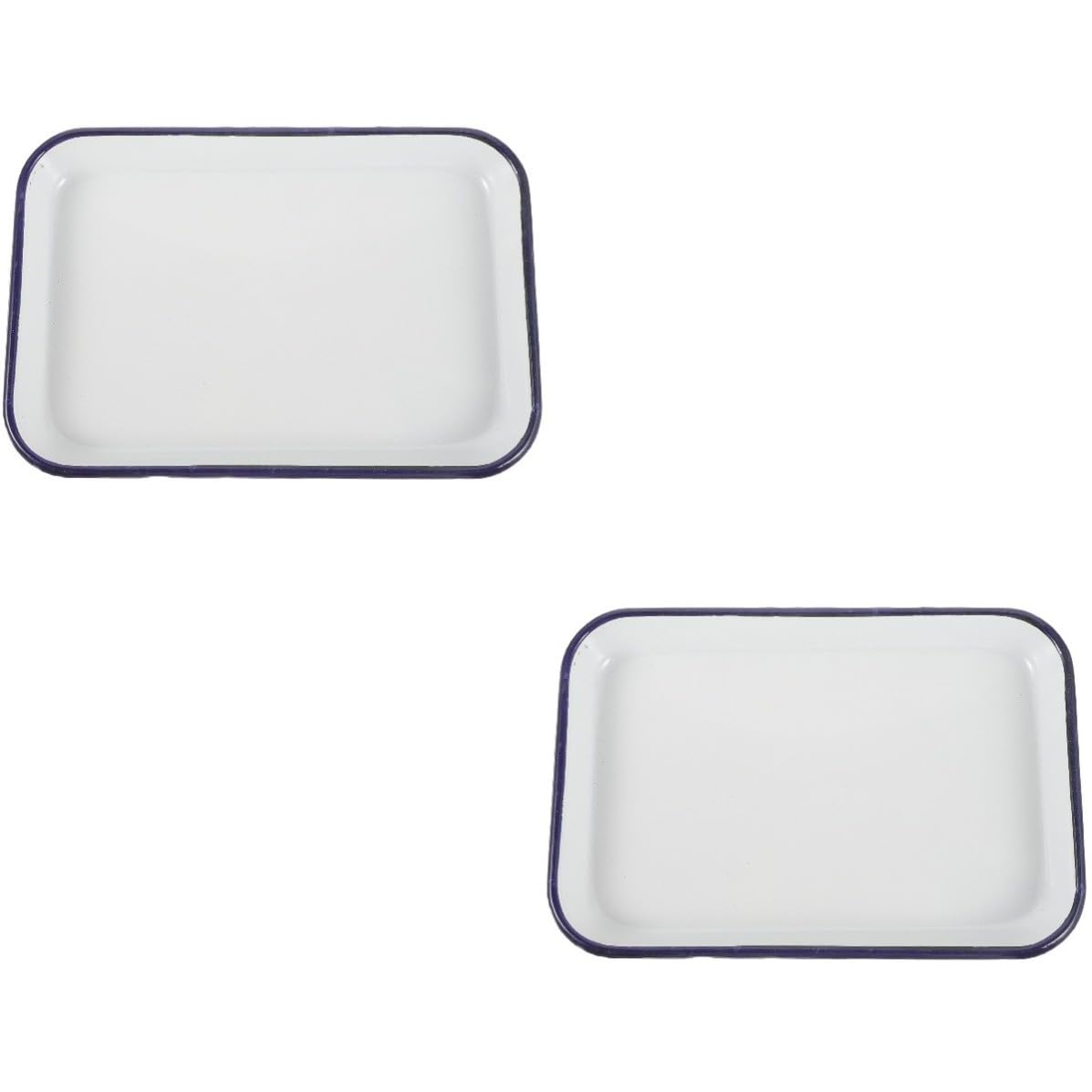 Garneck 2 Piezas Bandeja de Horno Esmaltada Rectangular Antiadherente para