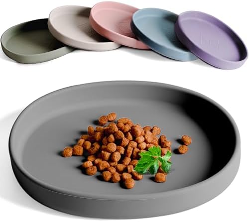 ne&no Futternapf für Katzen [nala Collection] - Flache Futterschale | Breiter Silikonnapf | Fressnapf | Silikon Napf | Katzenfutter Teller
