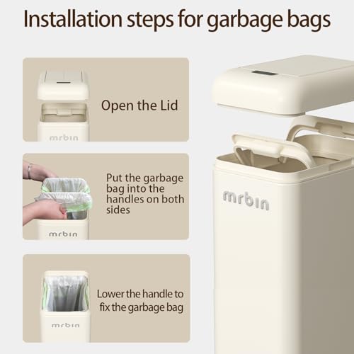 Caneca de basura automática MRBIN 9L perfil delgado miniatura 6