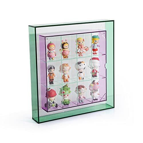 CASEGRACE Acrylic Display Case for Blind Box Toy Stackable Dustproof Magnetic Showcase for Action Pop Figures Models Storage Box Popular Collectible Cute Toys, Gift for Figure Collectors