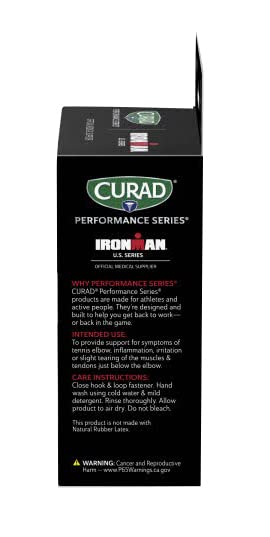 CURAD Performance Series Elbow Support, Dual Wrap-Around Strap, Universal, 1 Each