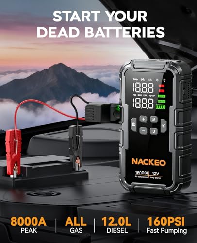 8000A Jump Starter with Air Compressor