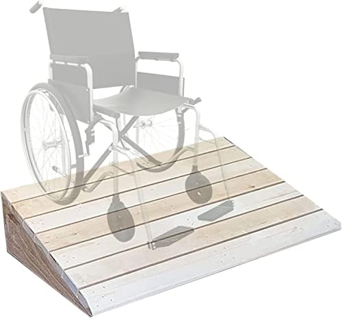 Wooden Dog Ramps for Cars, 4-7 Inch Rise, Non-Slip Wheelchair Transition Ramp for Front Door, Pet Safety Ramp, Durable Auxiliary Support for Small & Large Dogs