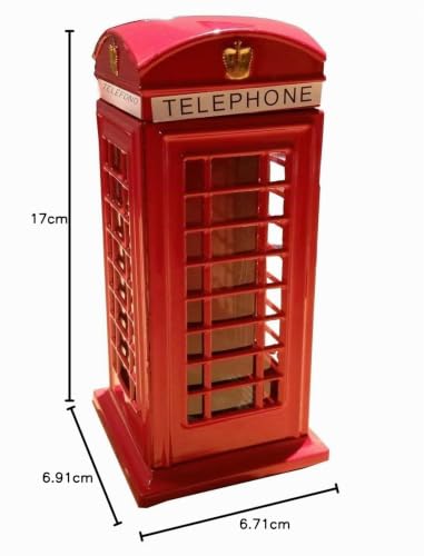 Hucha de cabina de teléfono londinense en zinc fundido 3