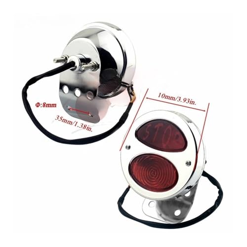 Feu arrière LED moto résistant aux vibrations avec support de plaque Sportsters - 5