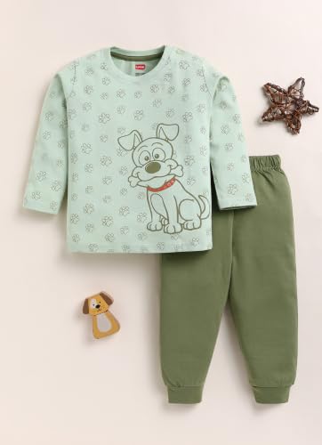 Image of LuvLap Baby Boys 100% Cotton Full Sleeve Boys T-Shirt & Pyjama Sets Pack of 3