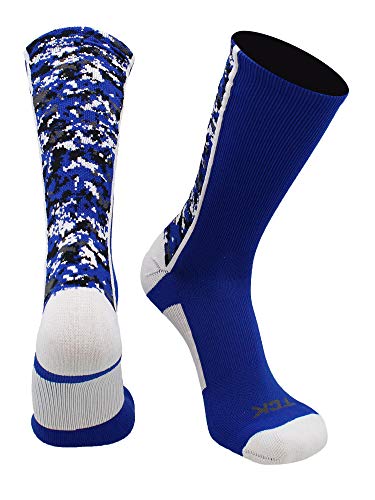 Image of TCK Athletic Crew Socks Digital Camo Football Basketball Lacrosse