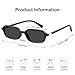 YMRFW Retro Rectangular Sunglasses for Women Narrow Trendy Small 90s Style Square Frame UV Protection Sun Glasses