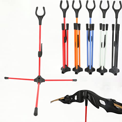 wolfman Bogenschießen Bogenständer Halter Recurve Bogenständer Tragbarer Faltbarer Bogenständer für den Zielschießstand (Rot)