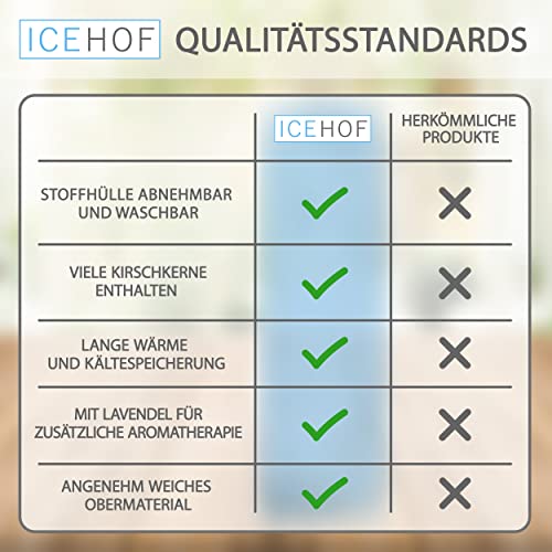 ICEHOF Cuscino con noccioli di ciliegia con