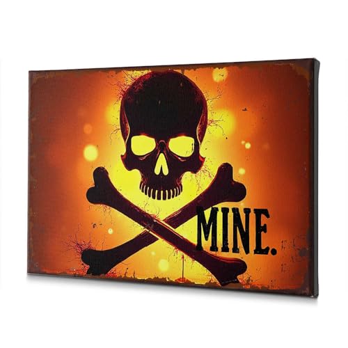 Tableau sur toile salon Jolly Roger pour une déco pirate rustique et audacieuse