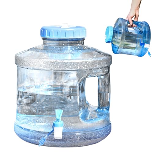 Récipient à eau avec robinet pour camping et randonnée avec seau de rangement transparent